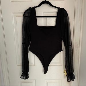 Mesh Sleeve Bodysuit